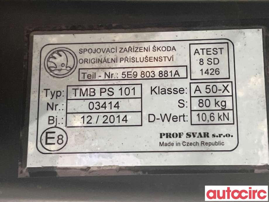 Hengerfeste til Škoda Octavia 2013-2016 (Type III, Fase 1) (SKODA|5E0092155|)