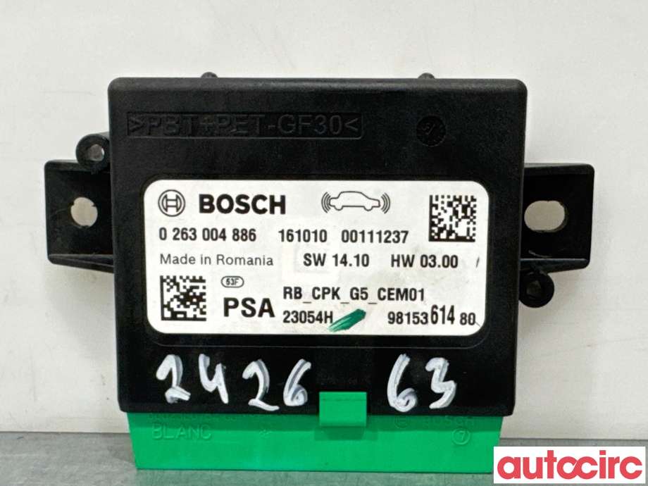 Styreenhet parkering til Peugeot 3008 2016-->> (Type II) (PEUGEOT|1621267080|0263004886|9815361480)