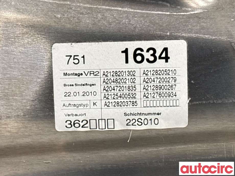 Ruteheis til Mercedes E-Klasse 2009-2013 (Fase 1) (W212) (W212) (MERCEDES|A2127201679|)