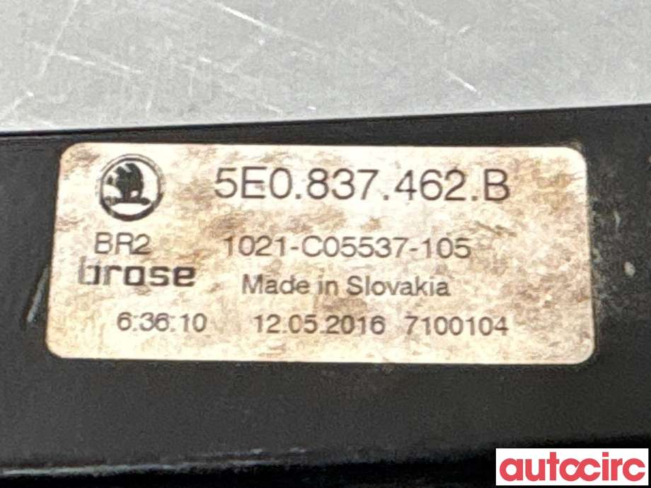 Ruteheis til Škoda Octavia 2013-2016 (Type III, Fase 1) (SKODA|5E0837462B|)