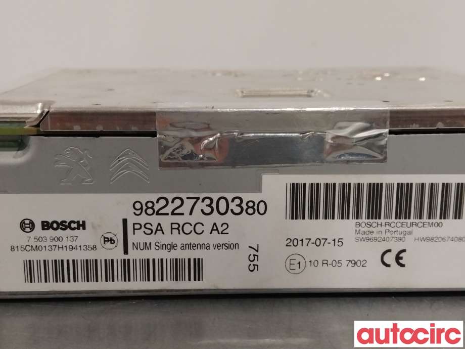 Bilstereo til Peugeot Expert 2016-->> (Type III)  (PEUGEOT|1623807480|9822730380)