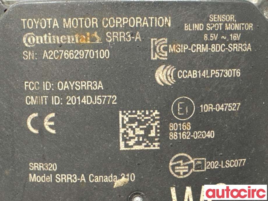 Sensor radar til Toyota Corolla 2019-->>  (TOYOTA|8816202040|A2C7662970100|88162-02040)