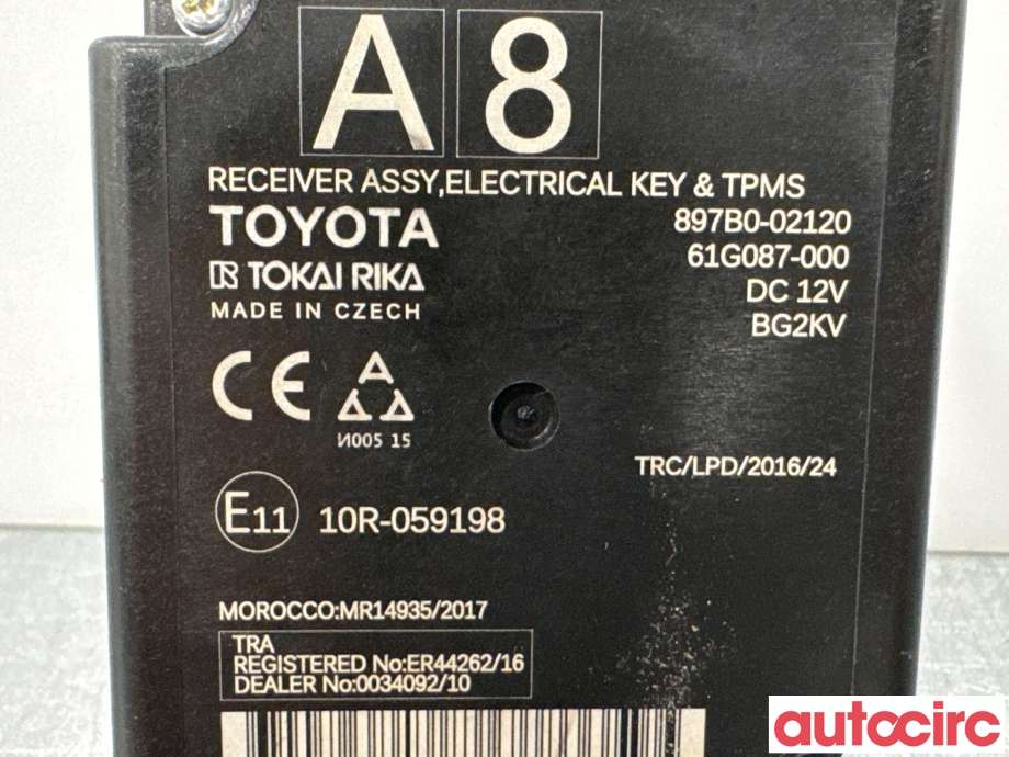 Styreenhet diverse til Toyota Corolla 2019-->> (TOYOTA|897B002120|61G087-000|897B0-02120)