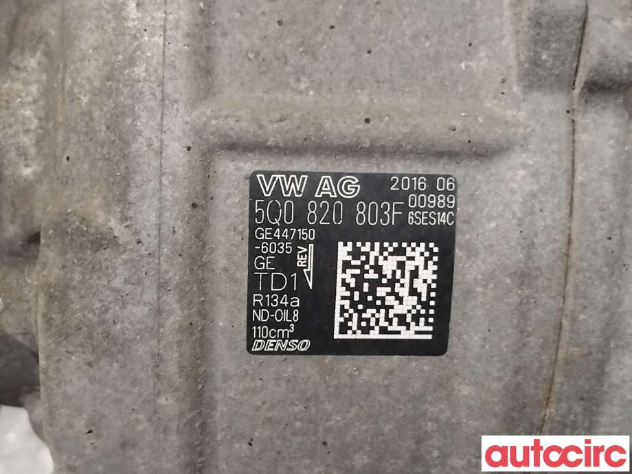 Aircondition kompressor til VW Passat 2015-2019 (Fase 1) (B8) (B8) (VOLKSWAGEN|5Q0820803K|447150-6035|5Q0820803F)