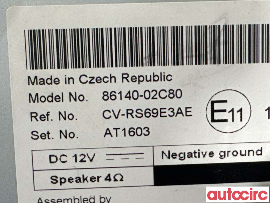 Bilstereo navigasjon til Toyota Corolla 2019-->>  (TOYOTA|8614002C80|CV-RS69E3AE|86140-02C80)