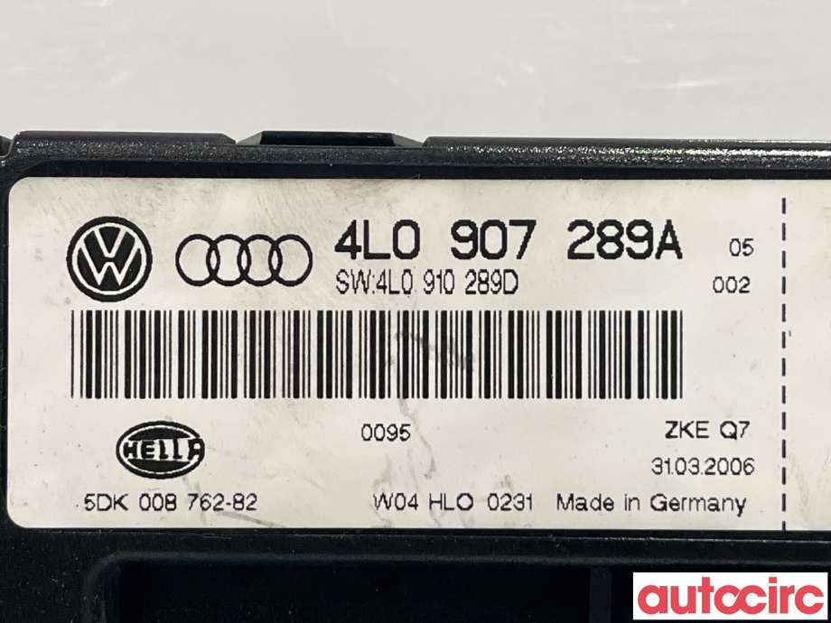 Styreenhet comfort (BCM) til Audi Q7 2006-2010 (Type I, Fase 1)  (AUDI|4L0910289F|4L0907289A)