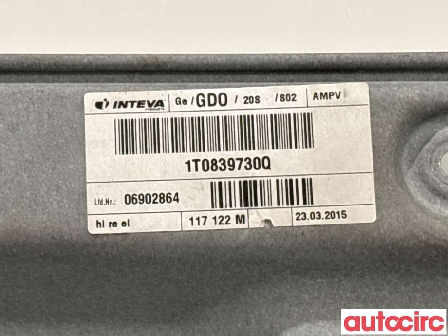 Ruteheis høyre bak til VW Touran 2010-2015 (Type I, Fase 3)  (VOLKSWAGEN|1T0839462P|1T0839730Q)