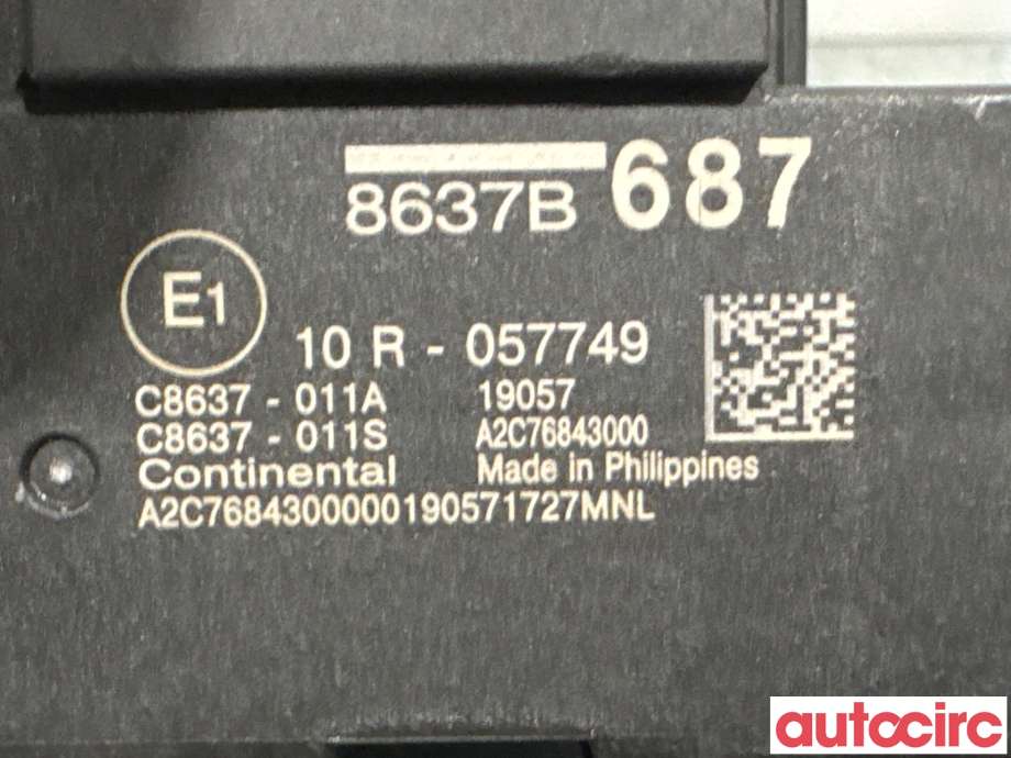 Sikringsboks til Mitsubishi Outlander 2015-->> (Type III, Fase 2)  (MITSUBISHI|8637C610||8637B687)