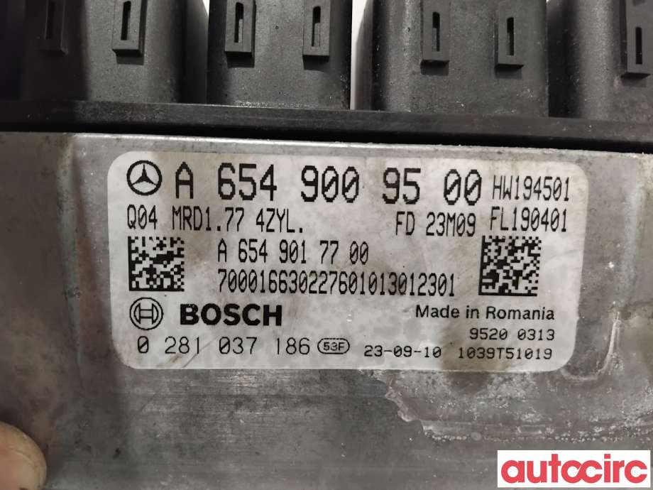 Styreenhet motor til Mercedes Vito 2014-->> (W447) (W447) (MERCEDES|A6549009500|0281037186)