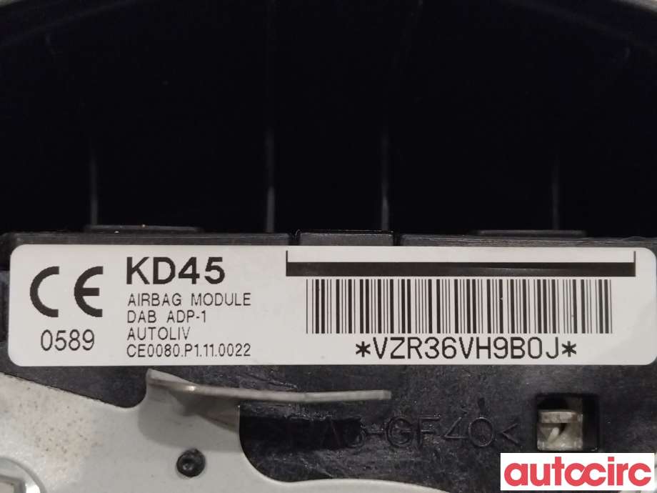 Airbag rattpute til Mazda CX-5 2012-2017 (Type I)  (MAZDA|KD45-57-K00C|KD45-57-K00C-02|KD45)
