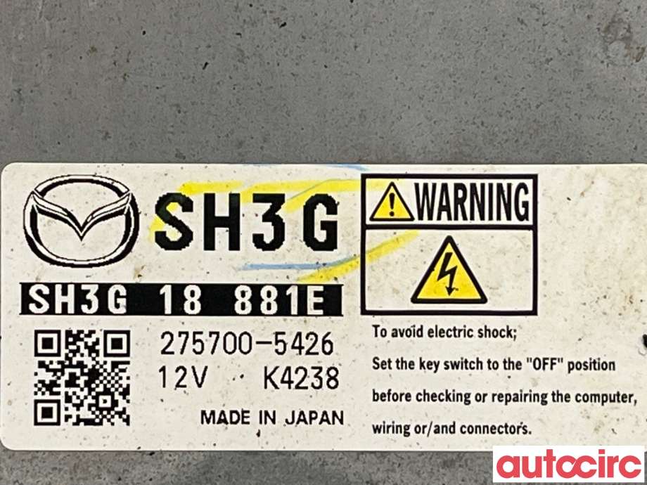 Styreenhet motor til Mazda CX-5 2012-2017 (Type I) (MAZDA|SH3G-18-881S|SH3G-18-881E)