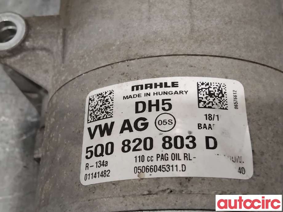 Aircondition kompressor til Škoda Octavia 2013-2016 (Type III, Fase 1) (SKODA|5Q0820803D|6CVC140|5Q0820803P)