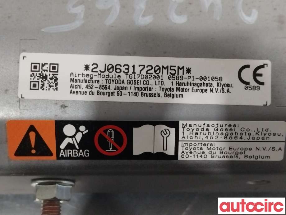 Airbag kne til Toyota Corolla 2019-->>  (TOYOTA|7390002210C0|)