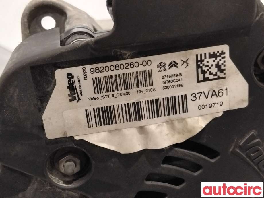 Dynamo til Peugeot 508 2018-->> (Type II)  (PEUGEOT|1663668780|IST60C041|9820080280)