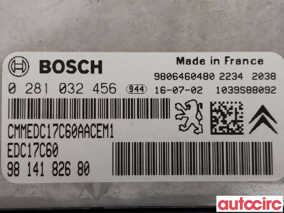 Styreenhet motor til Peugeot Partner 2015-2019 (Type II, Fase 2) (PEUGEOT|1613645180|9814182680)
