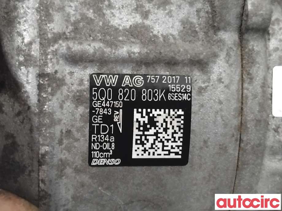 Aircondition kompressor til VW Transporter / Caravelle 2015-2019 (T6) (T6) (VOLKSWAGEN|5Q0820803F|447150-7843|5Q0820803K)