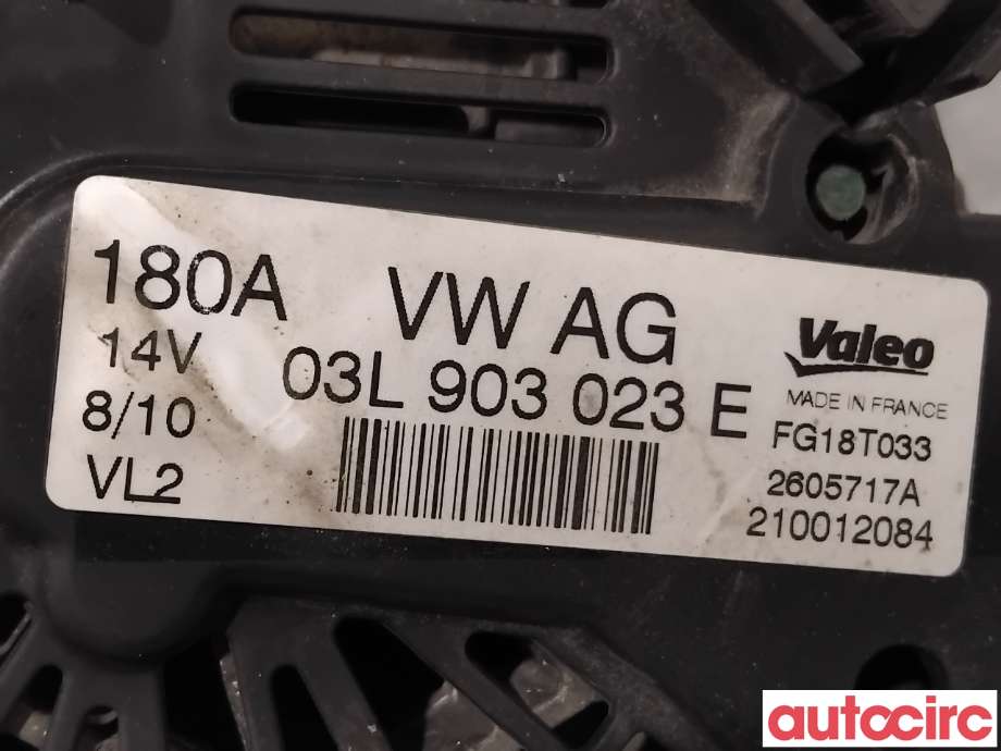Dynamo til VW Passat 2005-2010 (B6) (B6) (VOLKSWAGEN|03L903023EX|FG18T033|03L903023E)