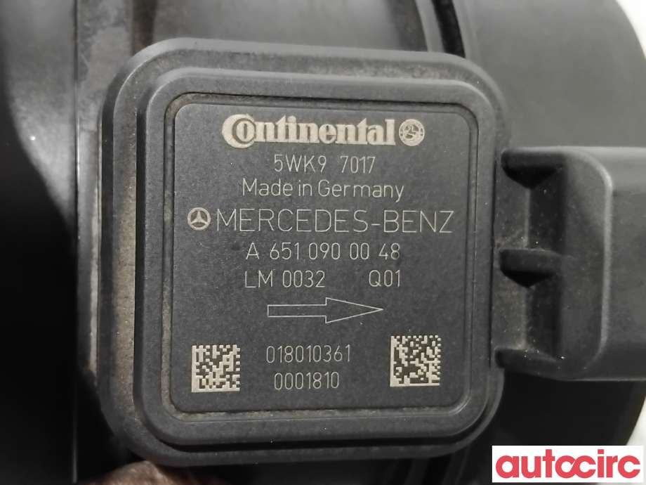 Luftmengde/luftmassemåler til Mercedes E-Klasse 2009-2013 (Fase 1) (W212) (W212) (MERCEDES|A6510900048|5WK97017)