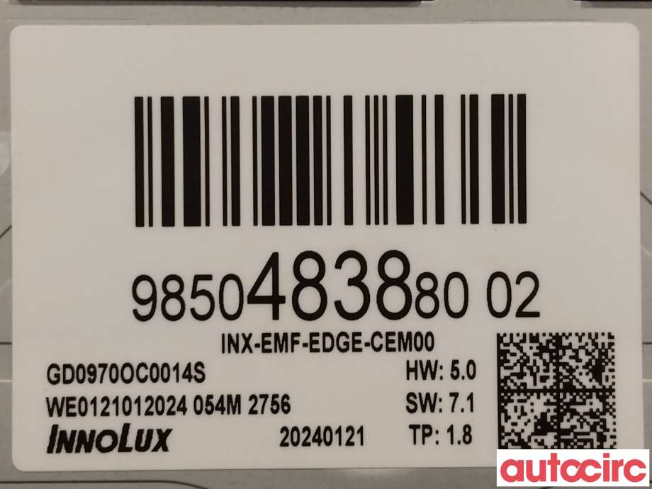 Varmeapparat betjening til Peugeot e-3008 2023-->> (PEUGEOT|985048388002|9850483880)
