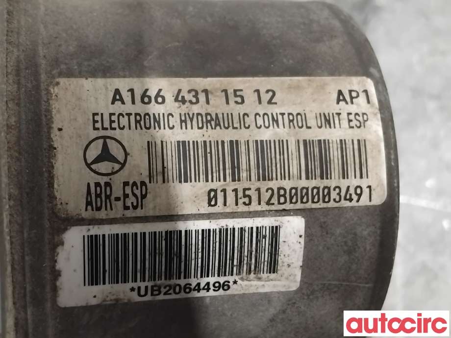 ABS sentral til Mercedes ML 2011-2015 (Fase 1) (W166) (W166) (MERCEDES|A1664313312|225841-111|A1664310800)