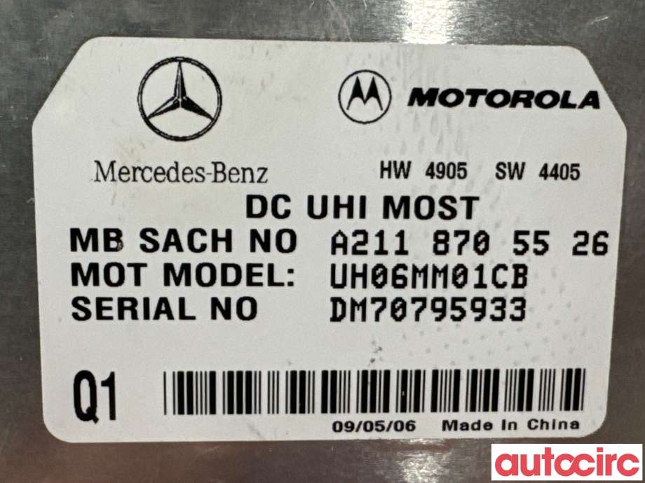 Dashbord telefon til Mercedes CLS 2004-2010 (C219) (C219) (MERCEDES|A2118703926|UH06MM01CB|A2118705526)
