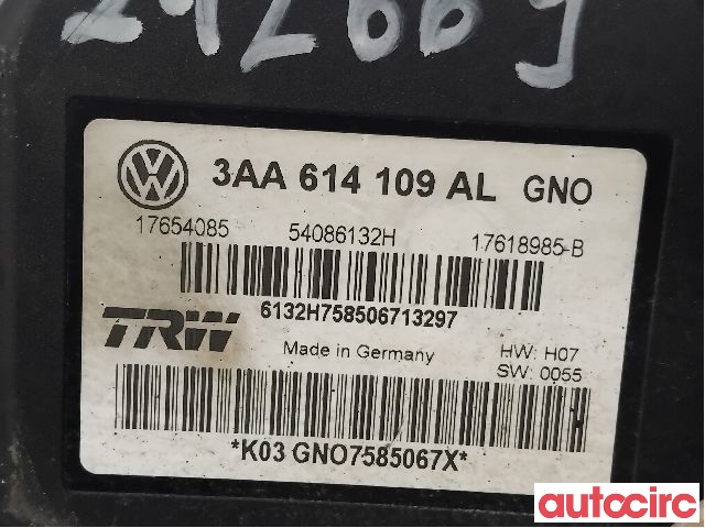 ABS sentral til VW Passat 2011-2015 (B7) (B7) (VOLKSWAGEN|3AA614109AL|54086132H|3AA614109BR)