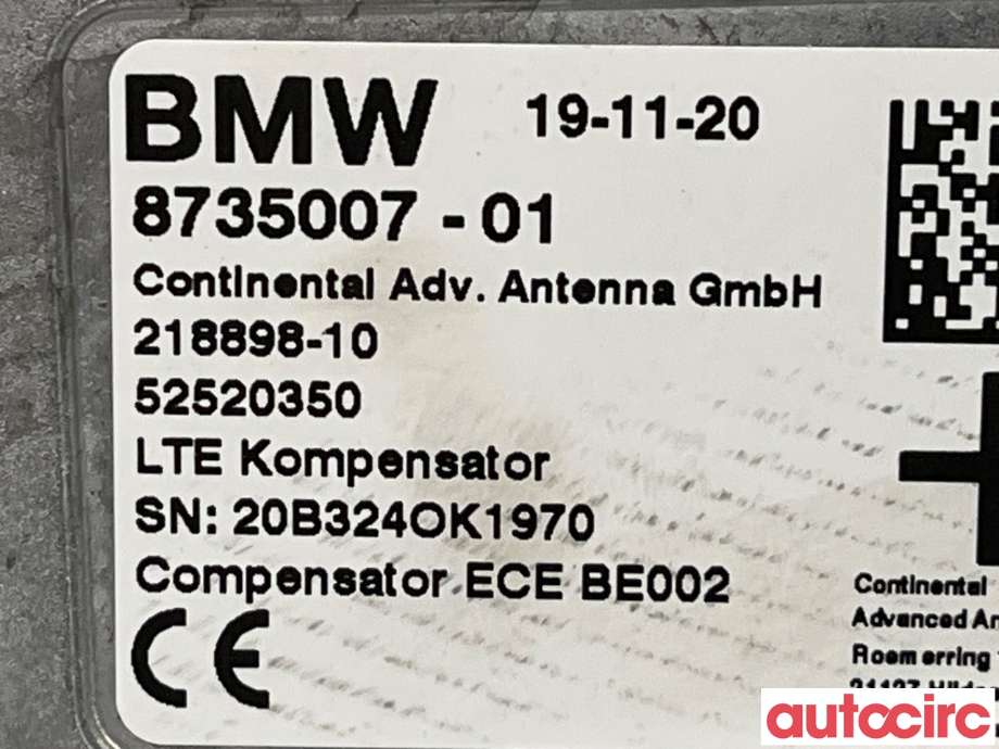 Antenne forsterker til BMW iX3 2021-->> (BMW|84108735007|8735007)