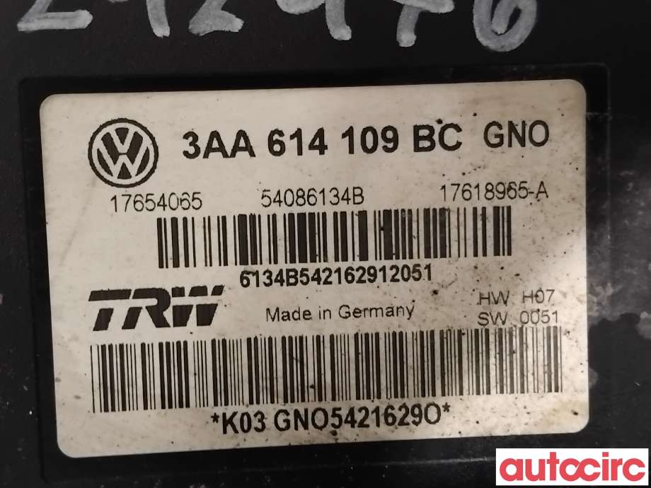 ABS sentral til VW Passat 2011-2015 (B7) (B7) (VOLKSWAGEN|3AA614109BC|54086134B|3AA614109BS)