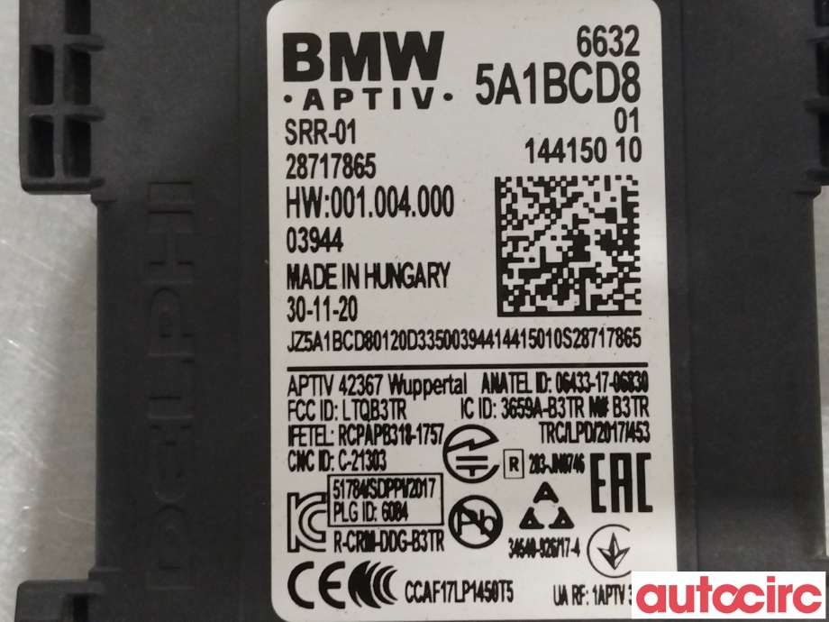 Sensor radar til BMW iX3 2021-->>  (BMW|66325A340C0|66325A1BCD8)