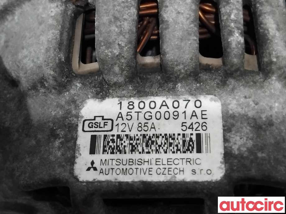 Dynamo til Mitsubishi Colt 2004-2008 (Type VII, Fase 1)  (MITSUBISHI|1800A070|A5TG0091AE)