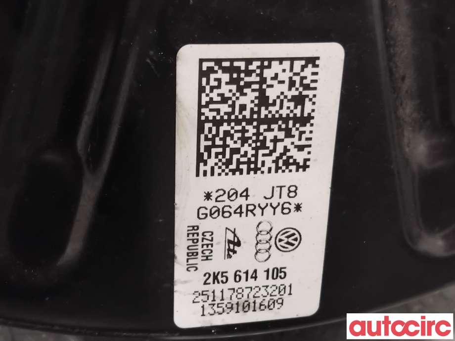 Bremsekraft-forsterker til VW Caddy 2015-2020 (Type III, Fase 3) (VOLKSWAGEN|2K5614106||2K5614105)