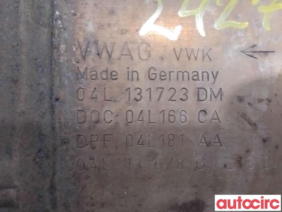 Partikkelfilter til VW Caddy 2015-2020 (Type III, Fase 3)  (VOLKSWAGEN|04L131678GX|04L166CA|04L131678PX)