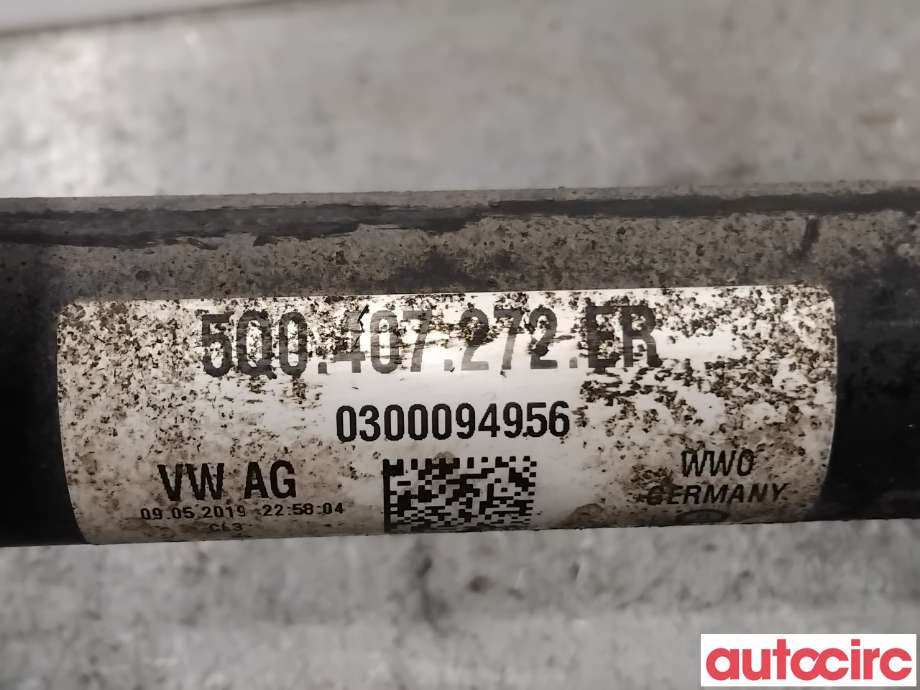 Drivaksel høyre foran til VW Caddy 2015-2020 (Type III, Fase 3)  (VOLKSWAGEN|5Q0407762MX|5Q0407272ER|5Q0407272FN)