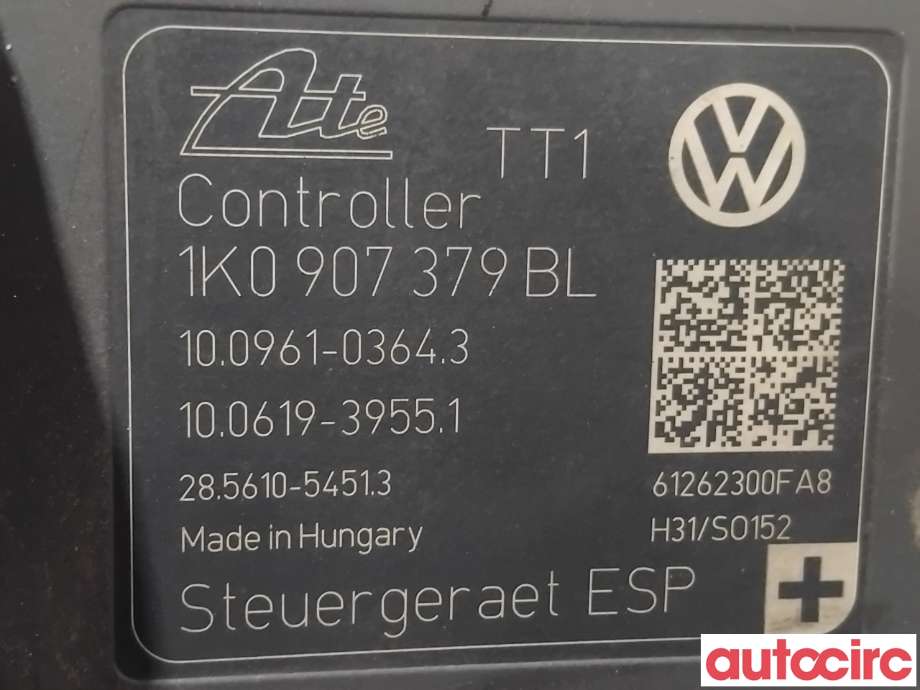 ABS sentral til VW Caddy 2010-2015 (Type III, Fase 2) (VOLKSWAGEN|1K0614517DP|100961-03643)