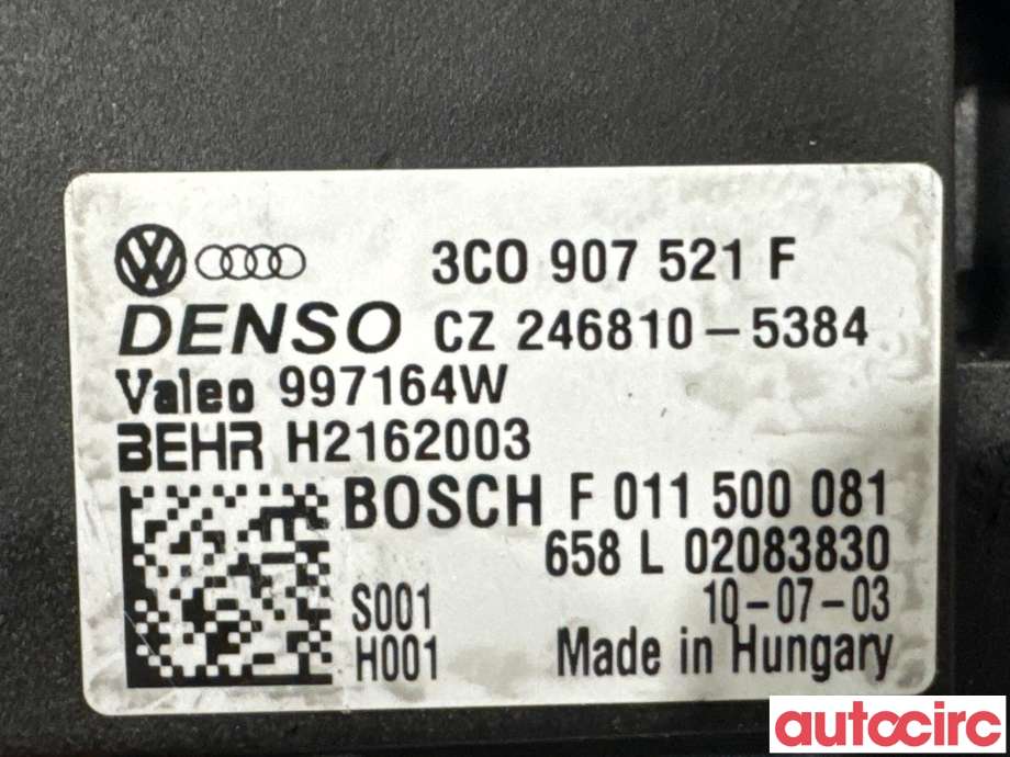 Varmeapparat motstand til VW Golf VI 2008-2012  (VOLKSWAGEN|3C0907521F|F011500081|3C0907521G)