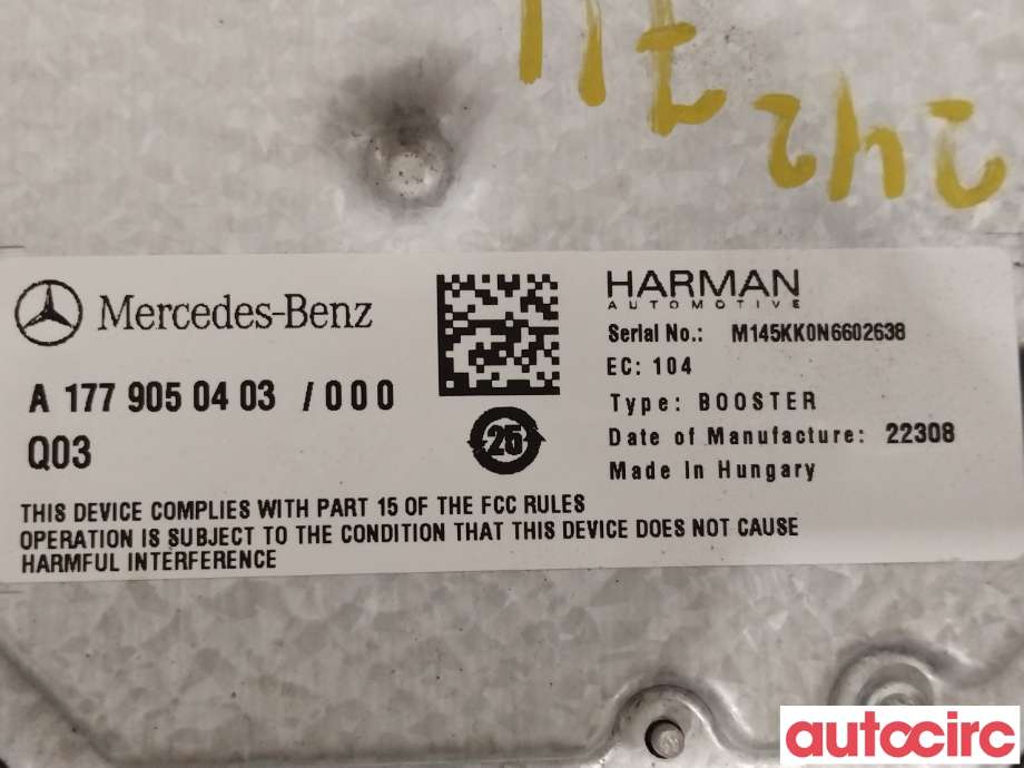 Bilstereo forsterker til Mercedes EQB 2022-->> (MERCEDES|A1779050403)