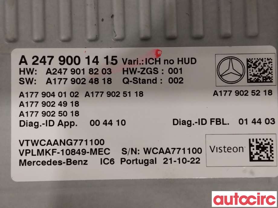 Styreenhet diverse til Mercedes EQB 2022-->>  (MERCEDES|A2479001415)