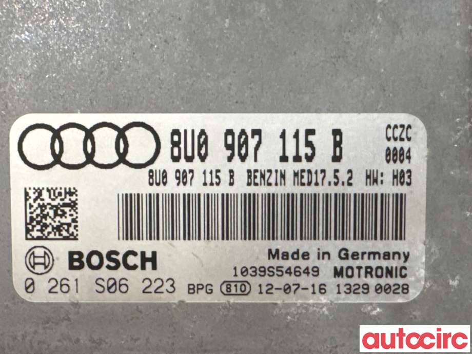 Styreenhet motor til Audi Q3 2011-2014 (Type I, Fase 1) (AUDI|8U0907115K|0261S06223|8U0907115B)