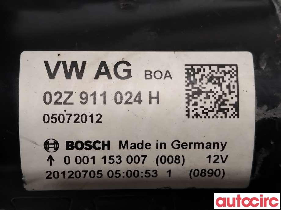 Starter diesel til VW Caddy 2010-2015 (Type III, Fase 2)  (VOLKSWAGEN|02Z911024HX|0001153007|02Z911024H)