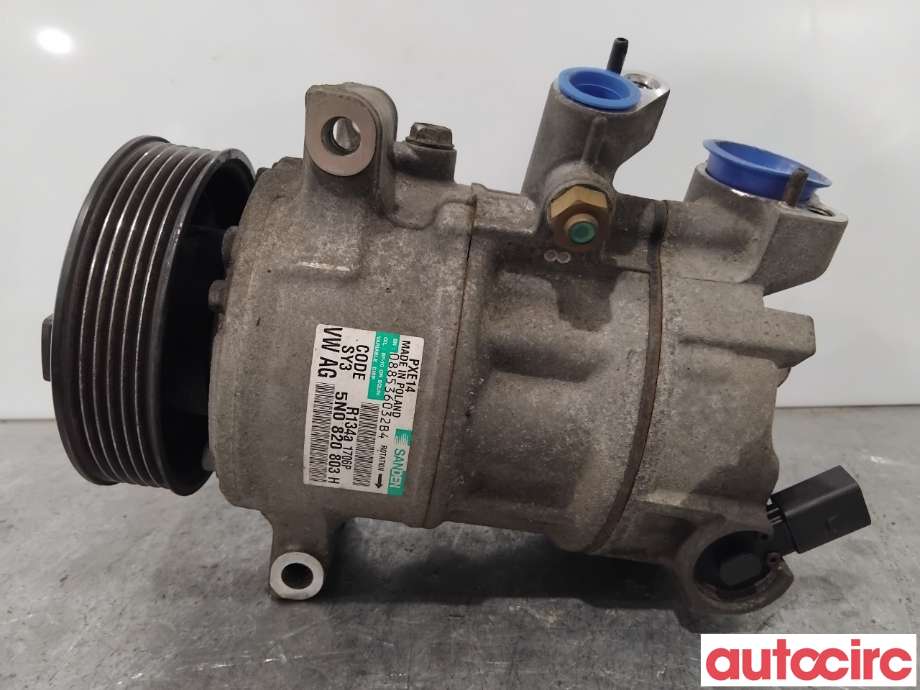 Aircondition kompressor til VW Caddy 2010-2015 (Type III, Fase 2)  (VOLKSWAGEN|5K0820803X|PXE141706|1K0820808F)