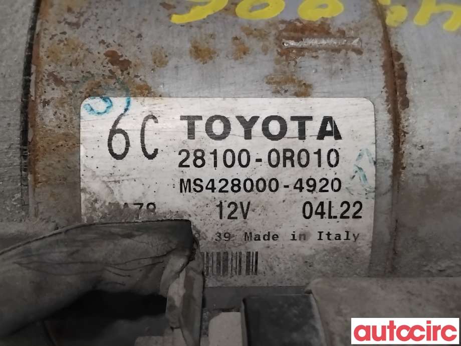 Starter diesel til Toyota Verso 2009-2016 (Type III) (TOYOTA|281000R010|MS428000-4920|28100-0R010)