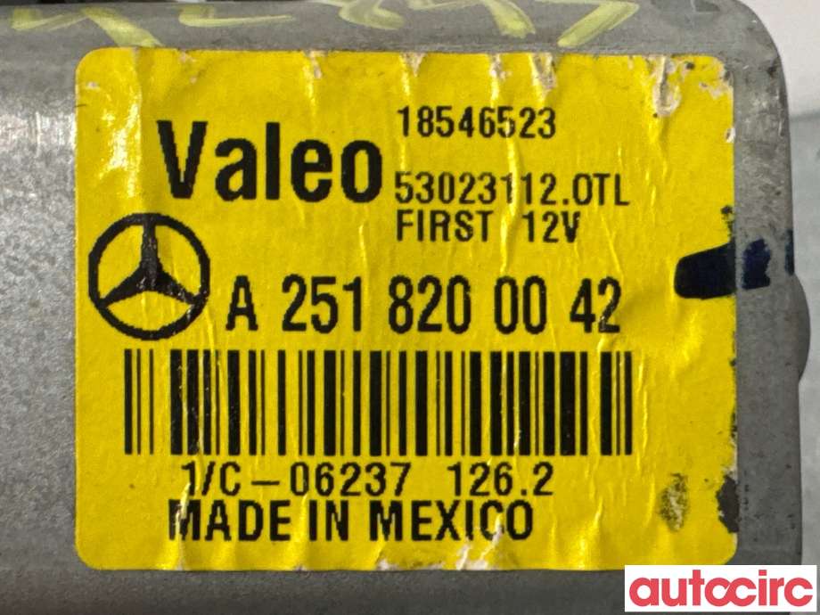 Viskermotor bakrute til Mercedes ML 2011-2015 (Fase 1) (W166) (W166) (MERCEDES|A2518200042|18546523)