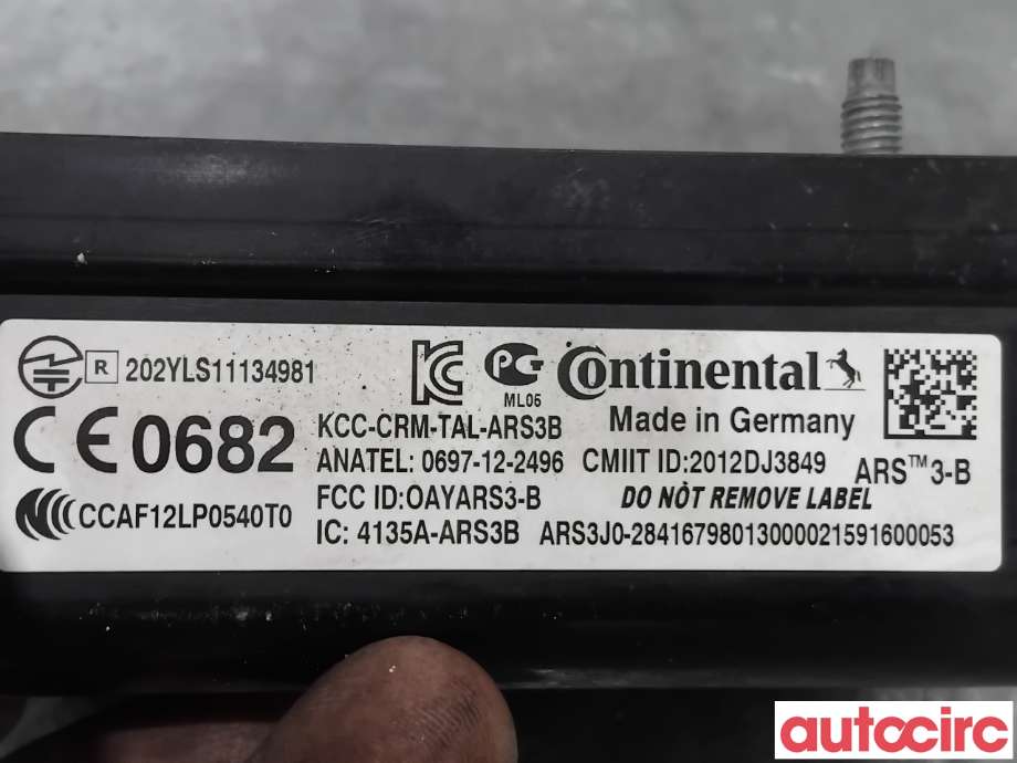 Sensor radar til Mitsubishi Outlander 2015-->> (Type III, Fase 2) (MITSUBISHI|8638A114|0697-12-2496)