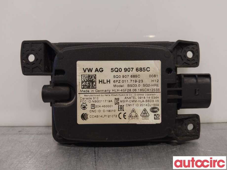 Sensor radar til VW e-Golf 2017-2020 (Fase 2)  (VOLKSWAGEN|5Q0907685C)