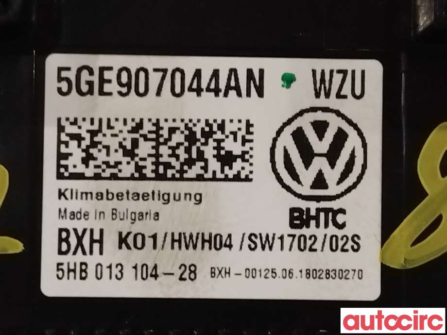 Varmeapparat betjening til VW e-Golf 2017-2020 (Fase 2)  (VOLKSWAGEN|5GE907044AN|)
