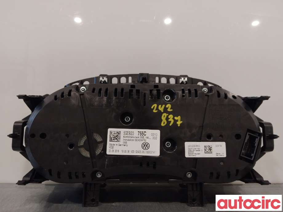 Instrumentpanel til VW e-Golf 2017-2020 (Fase 2)  (VOLKSWAGEN|5GE920755C)