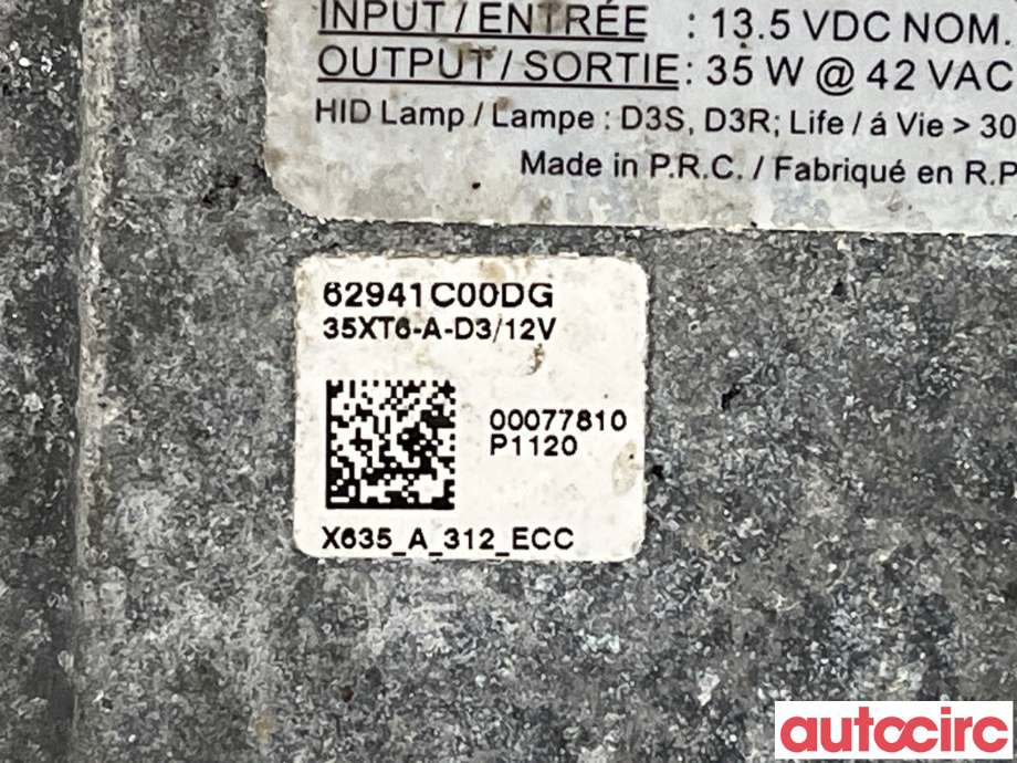 Styreenhet xenon/ballast til Ford Focus 2011-2014 (Type III, Fase 1)  (FORD|1710026|62941C00DG|BM51-13C170-AA)