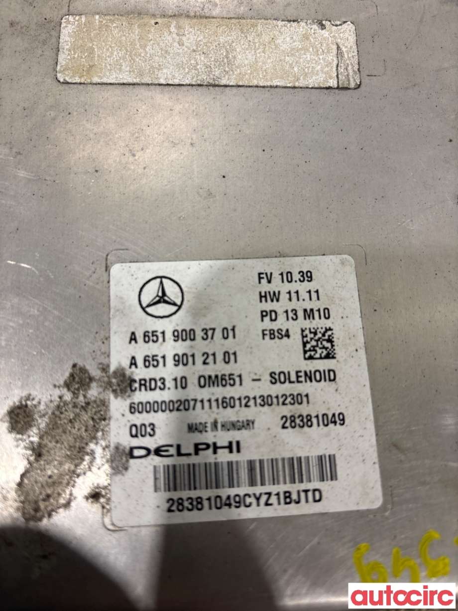 Styreenhet motor til Mercedes E-Klasse 2013-2016 (Fase 2) (W212) (W212) (MERCEDES|A6519003701|28381049)