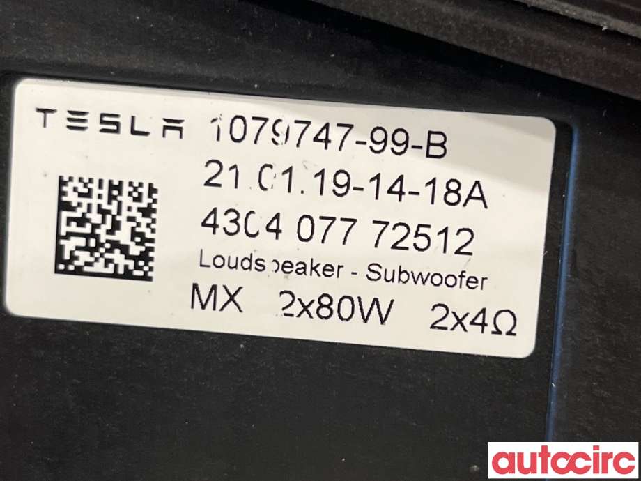 Bilstereo høyttaler til Tesla Model 3 2018-2023 (Fase 1)  (TESLA|1079747-99-B)