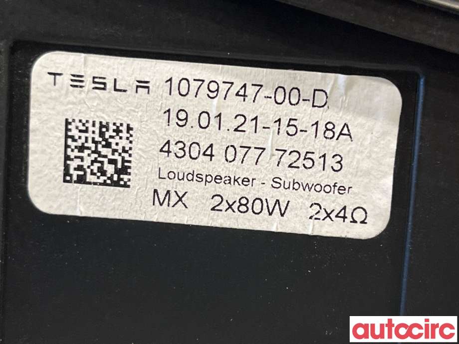 Bilstereo høyttaler til Tesla Model 3 2018-2023 (Fase 1) (TESLA|1079747-00-D)